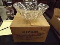 "The Jeannette Glassware Co." Punch Bowl & Cups