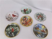 Six Cardinals Decorative Plates