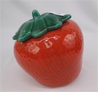 Strawberry Cookie Jar (chip underside lid lip)