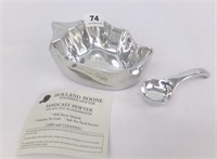 Holland Boone Polished Pewter Dish & Spoon
