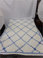 Blue & White Quilt 46x56 (see description)