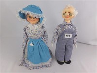 Two Dish Soap Bottle Dolls