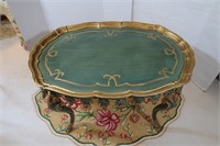 Ornate Painted Coffee Table-39"Wx29"Dx24"H