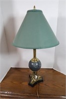 Brass & Marble Desk Lamp-27"H