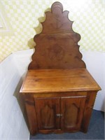Antique Ornate Washstand w/2 Shelves-27x16x54"