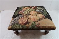 Stool w/Embrodered Padded Top