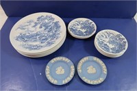 Wedgewood Ashtrays/Countryside Plates&Saucers