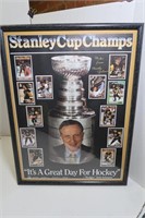 "It's A Great Day for Hockey Framed Poster-19x25"
