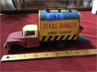 Texas Ranger horse carrier friction toy