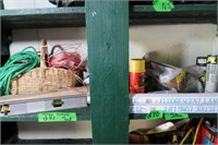 Contents of Shelf-Bungee Cords, Rope, Paint & more