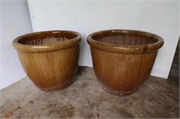 Pr. of Ceramic Planters-18"x19"H