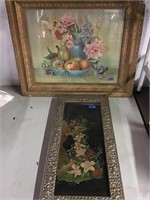 2 ornate framed vintage pics