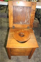 English Potty Chair Antique Approx 17''x17''x17