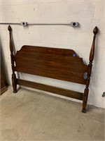 Mahogany queen headboard with Hollywood frame