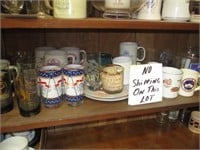 Shelf Contents -  Collector Plates / Glasses / Mug