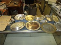 Silver Plate & Brass - Serving Trays & Servers