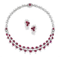 35ct natural pigeon blood ruby necklace 18K gold