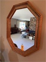 OAK FRAMED WALL MIRROR