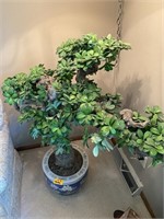 ARTIFICIAL BANZAI TREE IN PORCELAIN POT