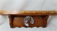 Wood Carved Deer Shelf