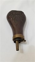 Antique Brass Gun Powder Flask