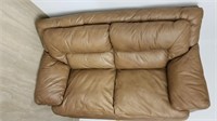 Matching Leather Love Seat