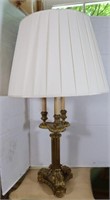 Arrow Smith Candlestick Brass Lamp from Italy