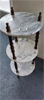 MARBLE TIERED TABLE