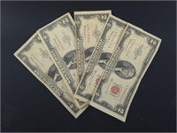 (5) US $2 NOTES, SERIES 1953