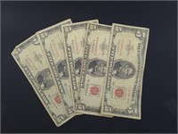 (4) SERIES 1963 AND (1) SERIES 1953 US $5 NOTES