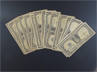 (20) US $1 SILVER CERTIFICATES,  SERIES 1957