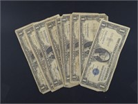 (10) US SERIES 1935 $1 SILVER CERTIFICATES