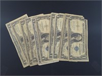 (11) US SERIES 1935 $1 SILVER CERTIFICATES