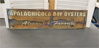 Apalachicola bat oysters metal sign