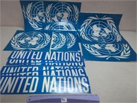 UNIQUE SET OF UNITED NATIONS STICKERS/DECALS