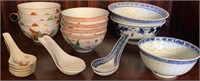 Chinese Rice Bowls and Spoons