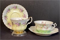Two Porcelain Cups and Saucers