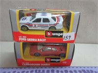 FORD SIERRA & A LAMGORGHINI DIABLE DIECASTS