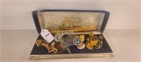 Misc Lot of Pins In Jewelry Case