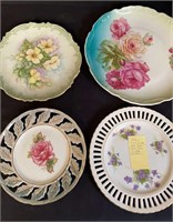 Four Porcelain Plates Royal Halsey and Misc