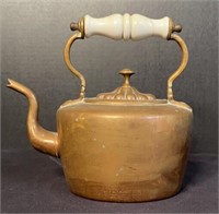 Copper Tea Kettle Porcelain Handle
