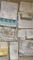 Embroidery Linen Tablecloths Runners Misc Lot