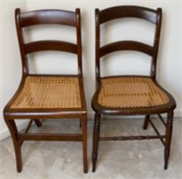 Two Cane Bottom Chairs