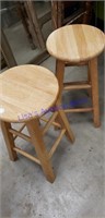 2 nice wooden stools 3 ft
