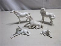 White Horse Figurine Lot