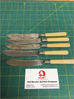 Set of five knives