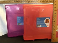 Two scrapbook cases holds 12 x 12 paper