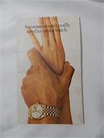 Rare Rolex 1968 Ladies Watch Sales Brochure