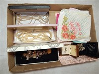 Vintage Faux Pearl Necklaces, Hankies & more