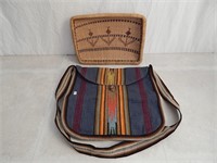 Peru Woven Wool Shoulder Bag & Woven Basket